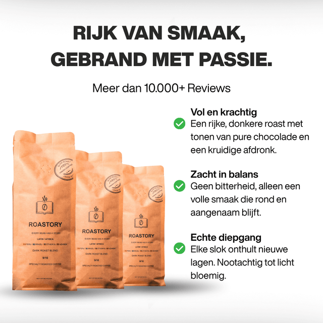 Roastory Dark Roast – Koffie voor Focus, Energie en Rust in je Hoofd