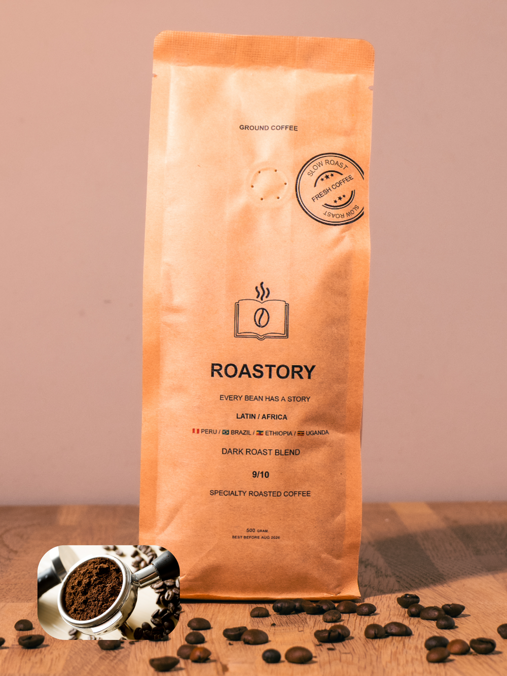 Roastory Dark Roast Filterkoffie – Versgemalen Specialty (500g & 1000g)